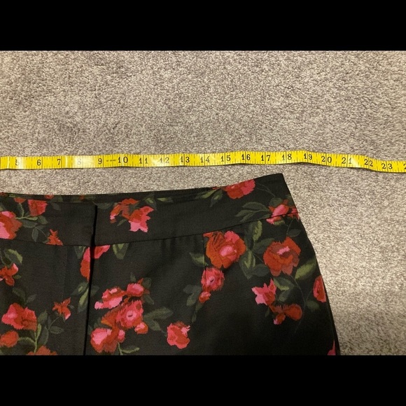 Talbots Heritage Rose Print Silk Ankle Pants 16 WP - Picture 11 of 13